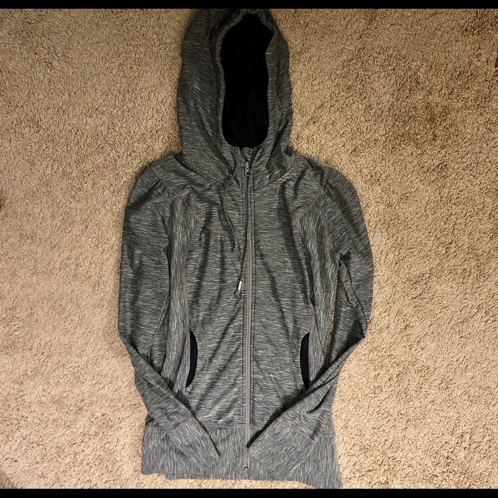 Prana Small Zip Hoodie Grey EUC and Adorable!
